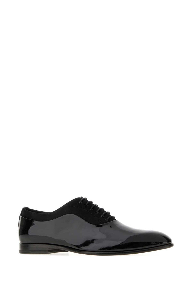 Black Leather Lace Ups Shoes 2