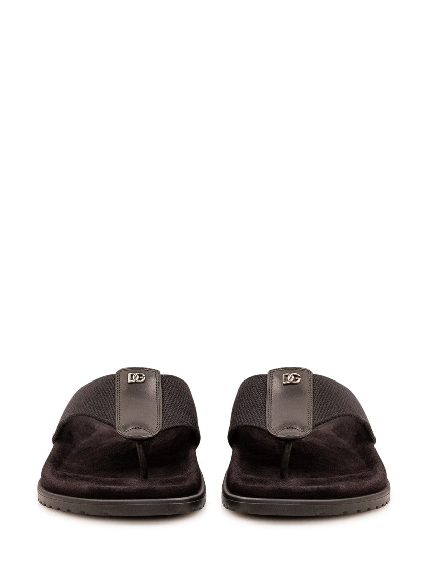 Dark Brown Textured Sandals 2