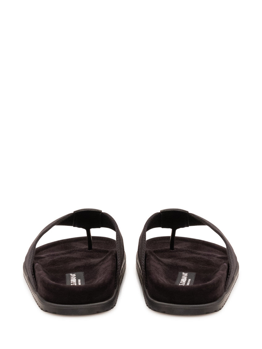 Dark Brown Textured Sandals 3