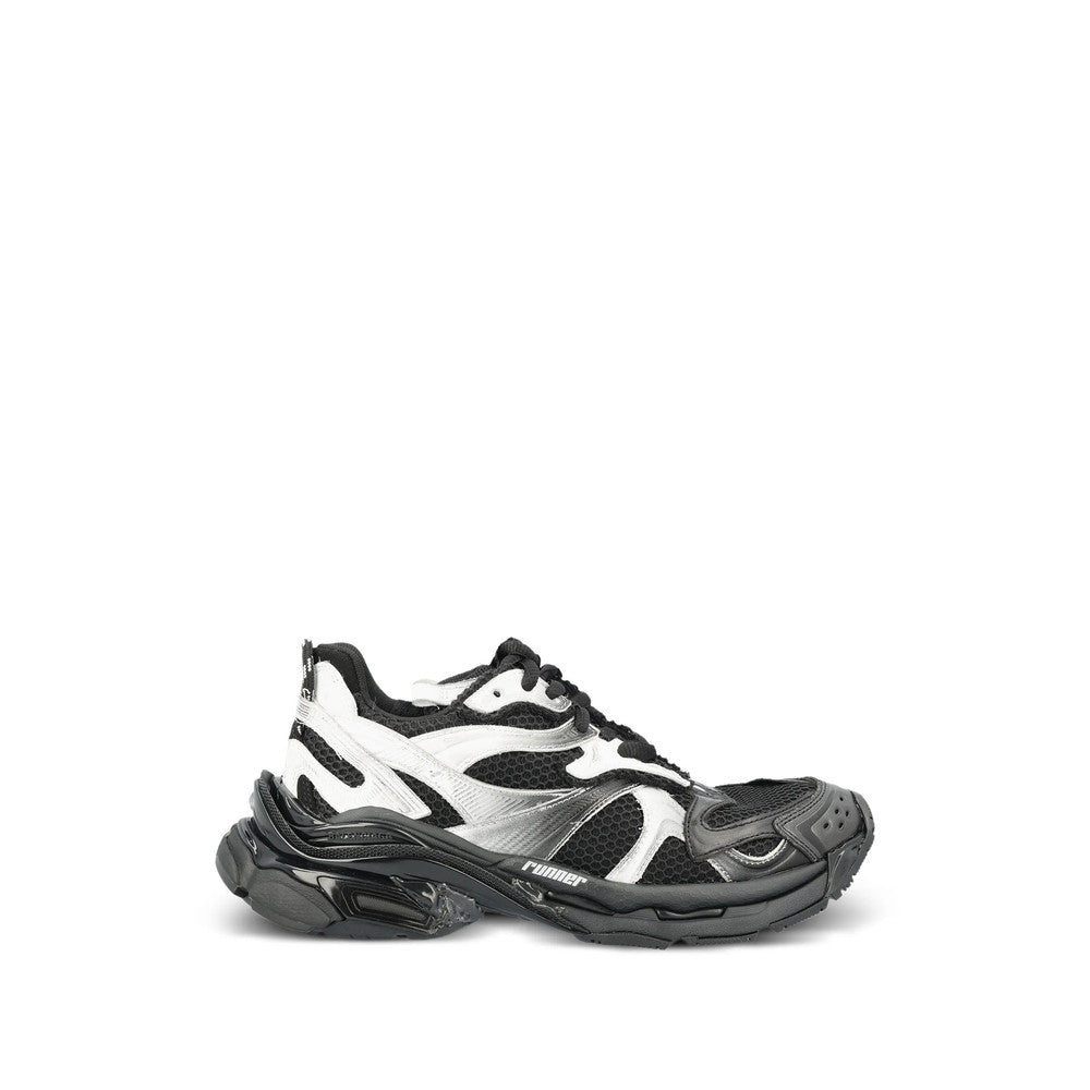 Silver Color Block Runner Sneakers 1