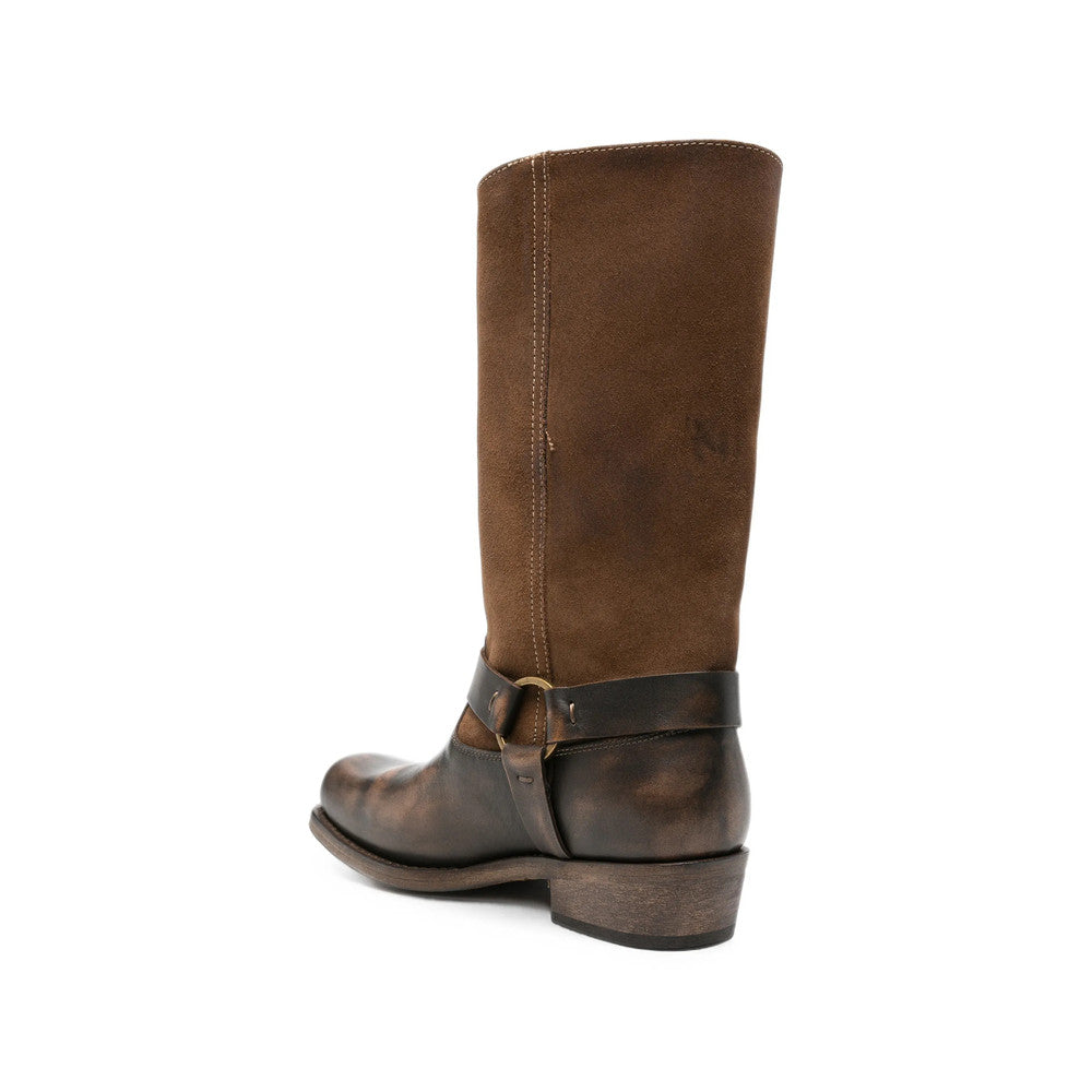 Brown Distressed Boots 3