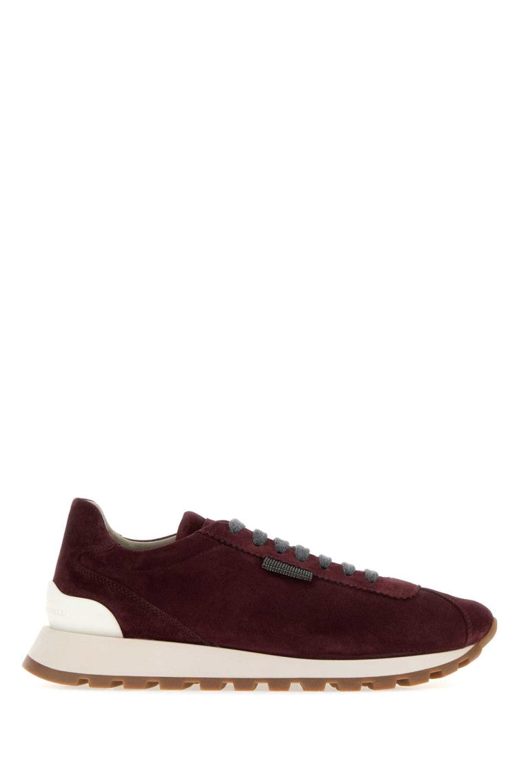 Burgundy Suede Sneakers 1
