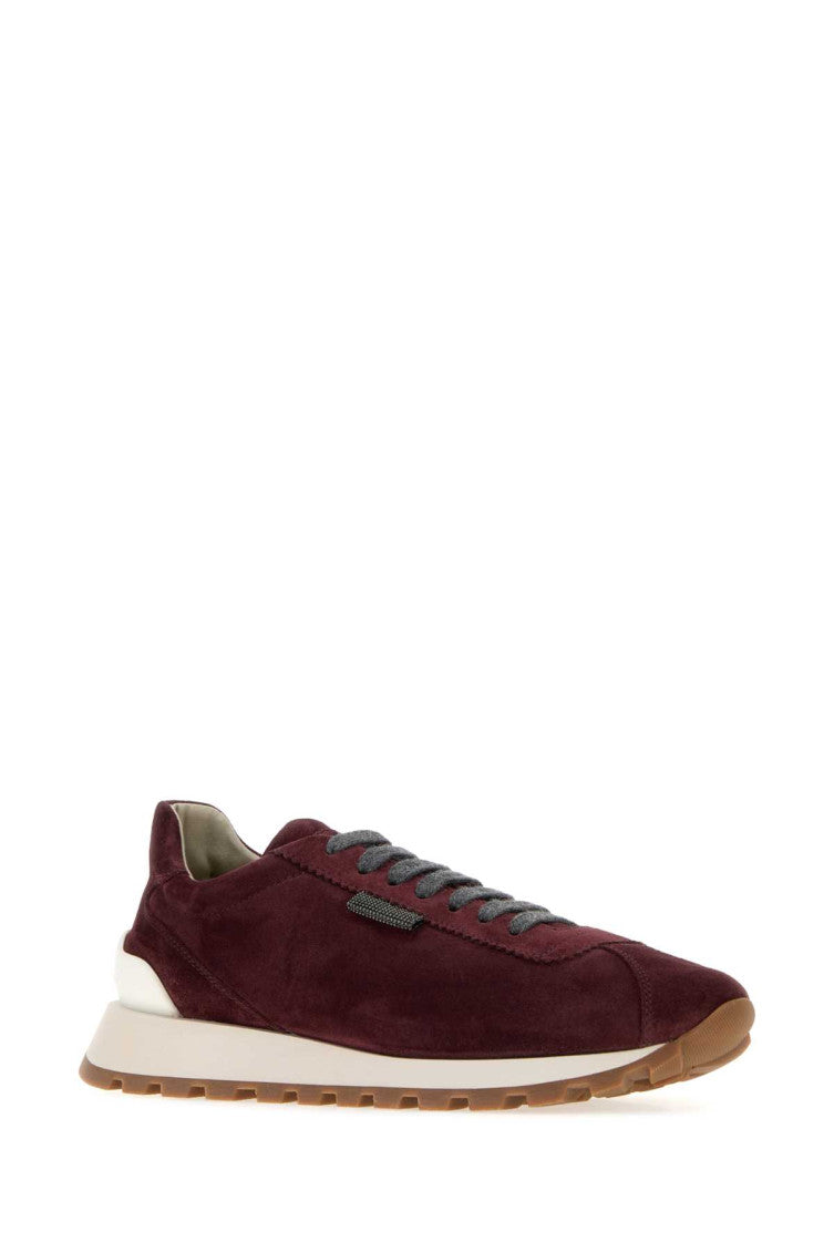 Burgundy Suede Sneakers 2
