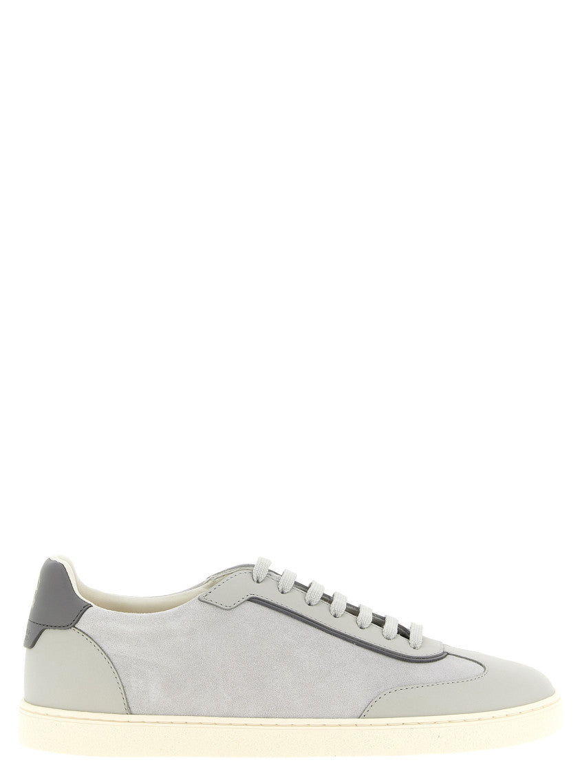 Grey Lace Up Sneakers 1