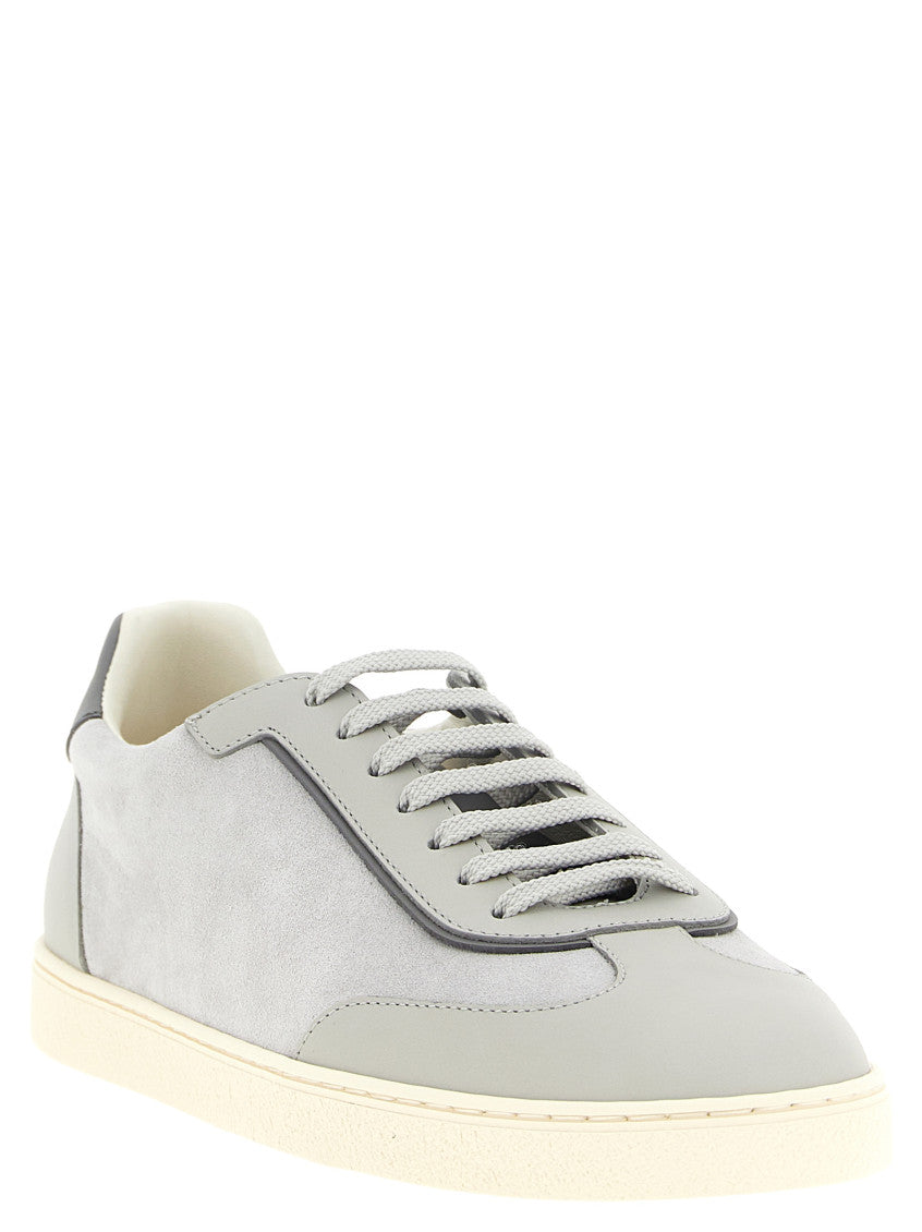 Grey Lace Up Sneakers 2