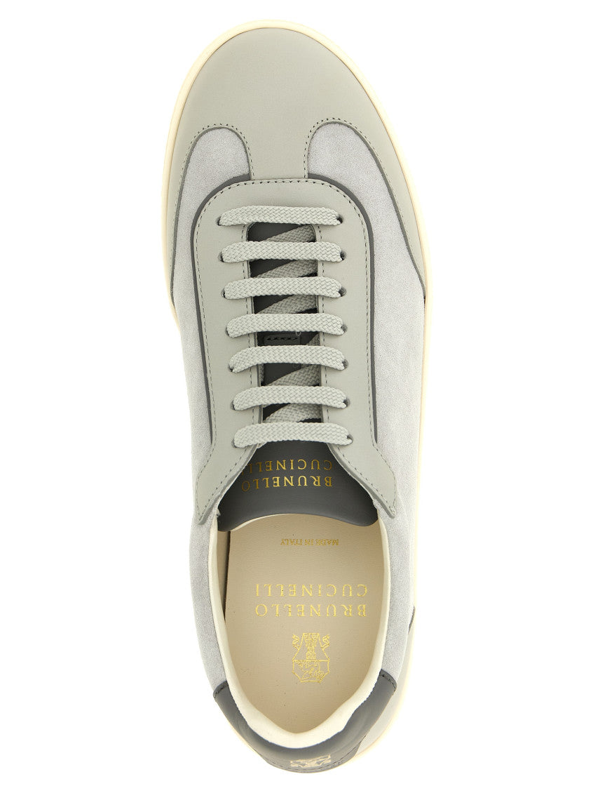 Grey Lace Up Sneakers 4
