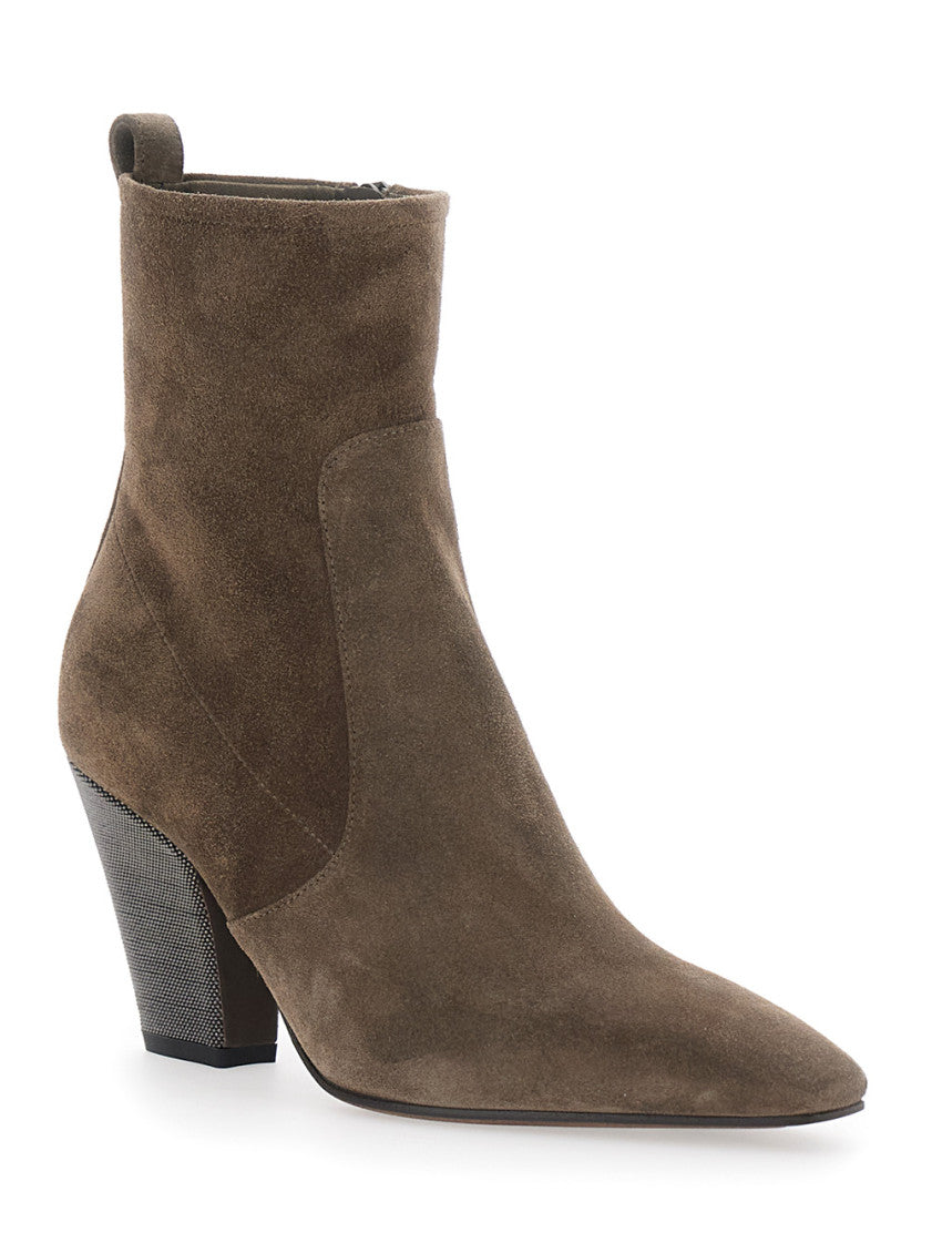 Dark Brown Suede Ankle Boots 2