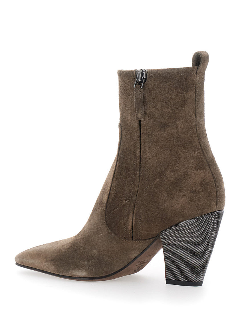 Dark Brown Suede Ankle Boots 3