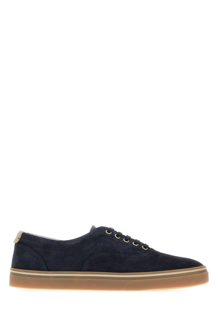 Dark Blue Lace Up Sneakers 1
