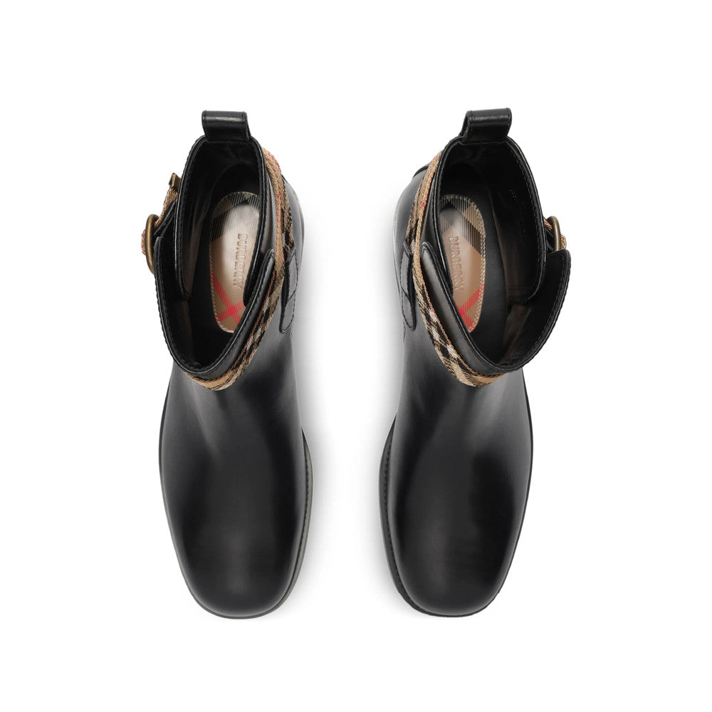Black Checks Huntley Boots 2
