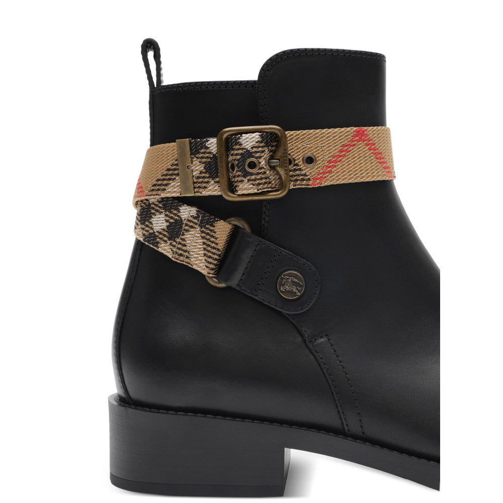 Black Checks Huntley Boots 3