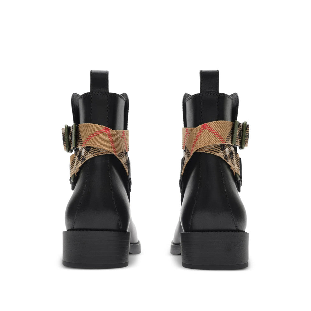 Black Checks Huntley Boots 5