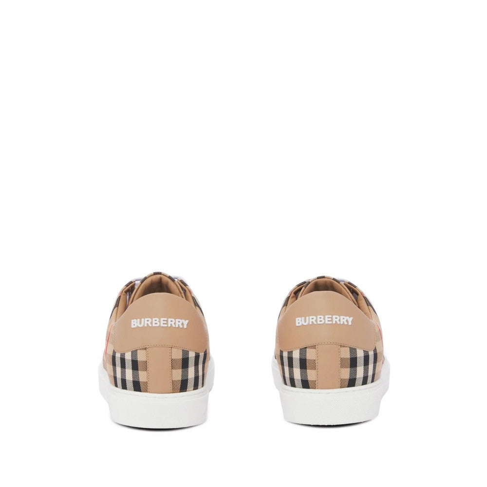Beige Checks Sneakers 4