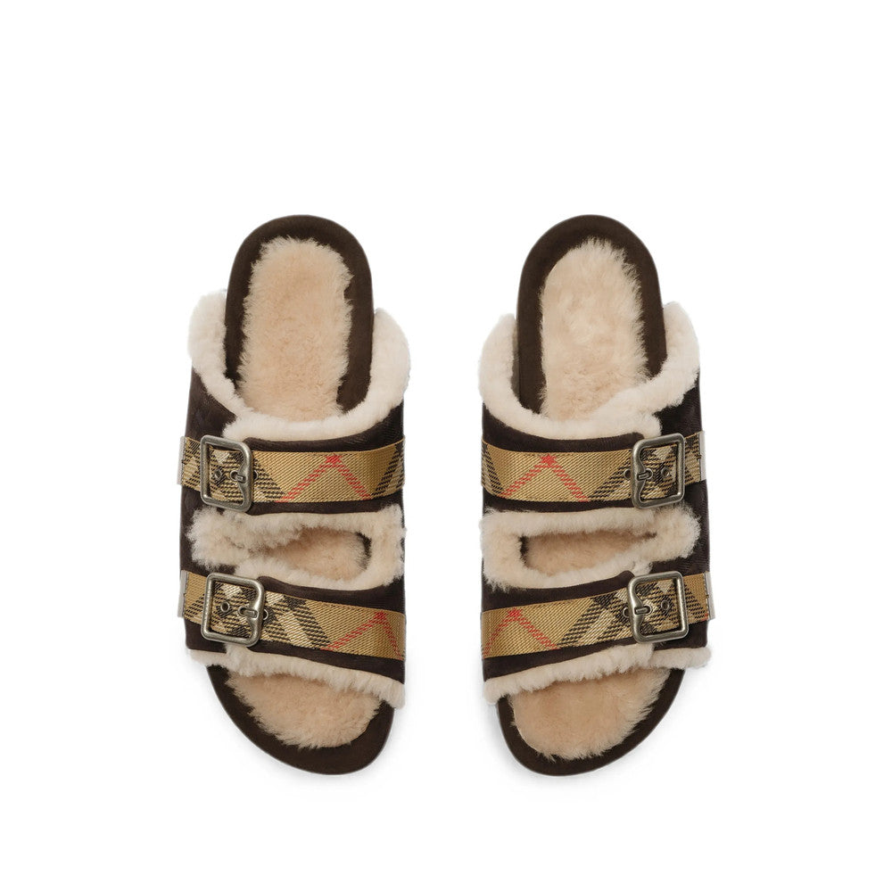 Brown Textured Urchin Sandals 2
