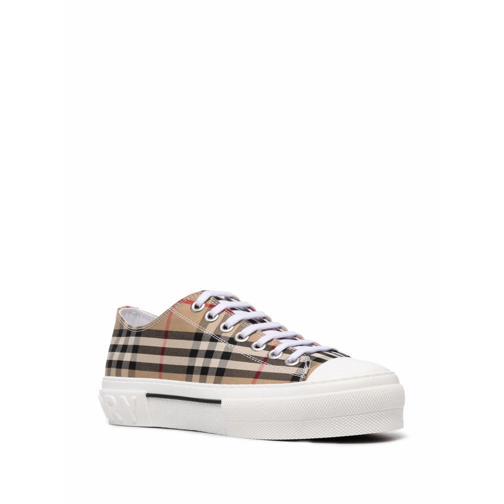 Beige Checks Sneakers 2