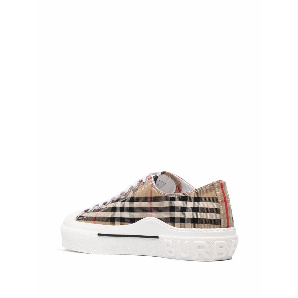 Beige Checks Sneakers 4