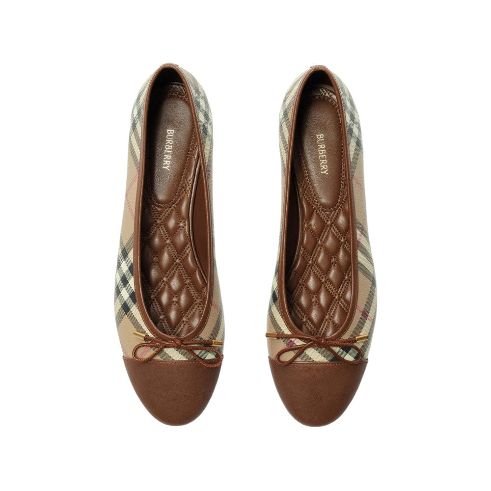 Beige Checks Highgate Ballet Flats 3