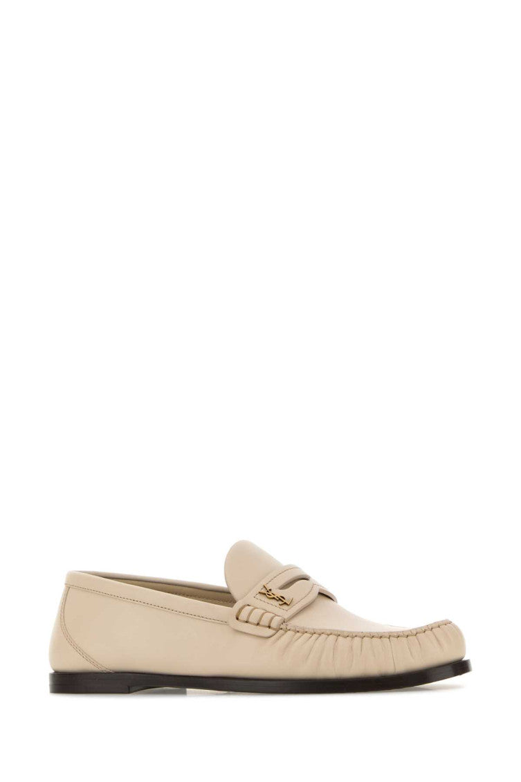 Beige Leather Loafers 2