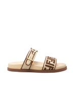 Beige Logo Sandals 1