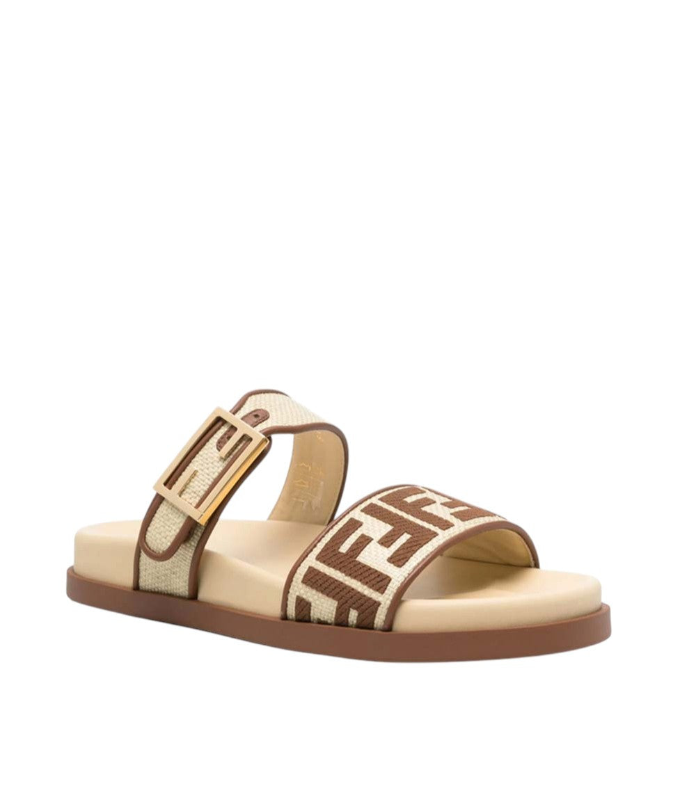 Beige Logo Sandals 2