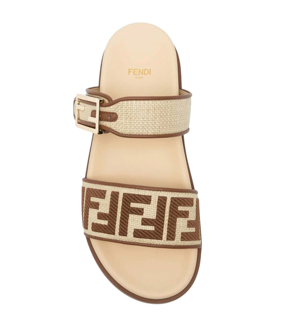 Beige Logo Sandals 3