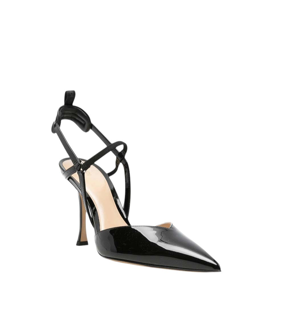 Black Leather Colibrì Pumps 2