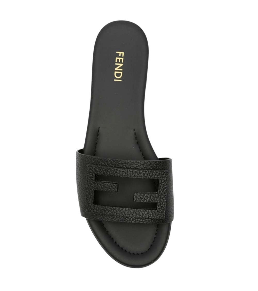 Black Logo Sandals 4