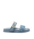 Blue Logo Sandals 1
