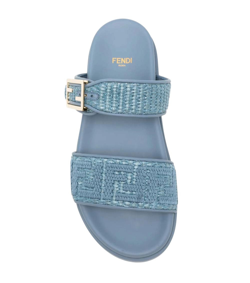 Blue Logo Sandals 2