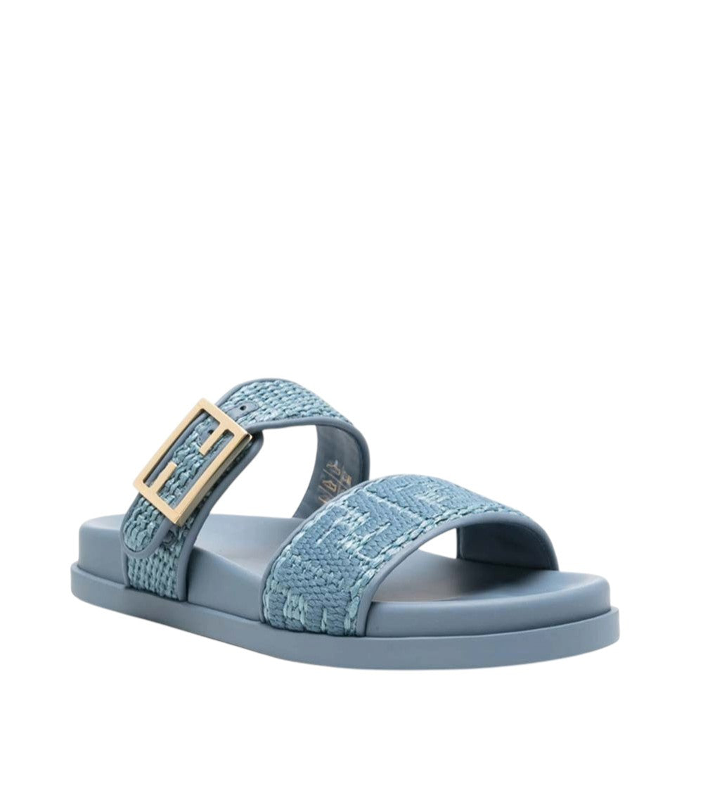 Blue Logo Sandals 3
