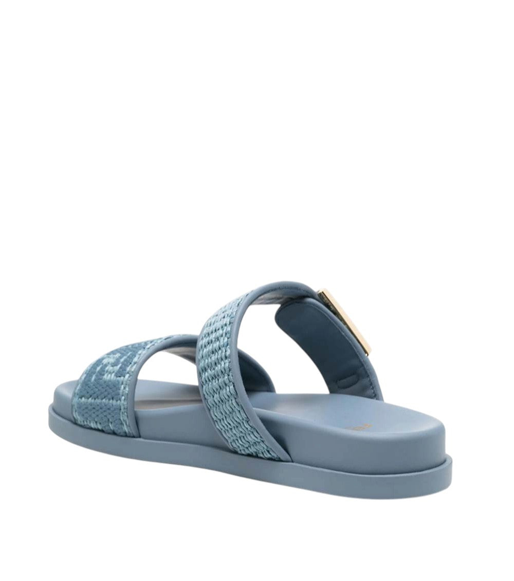 Blue Logo Sandals 4