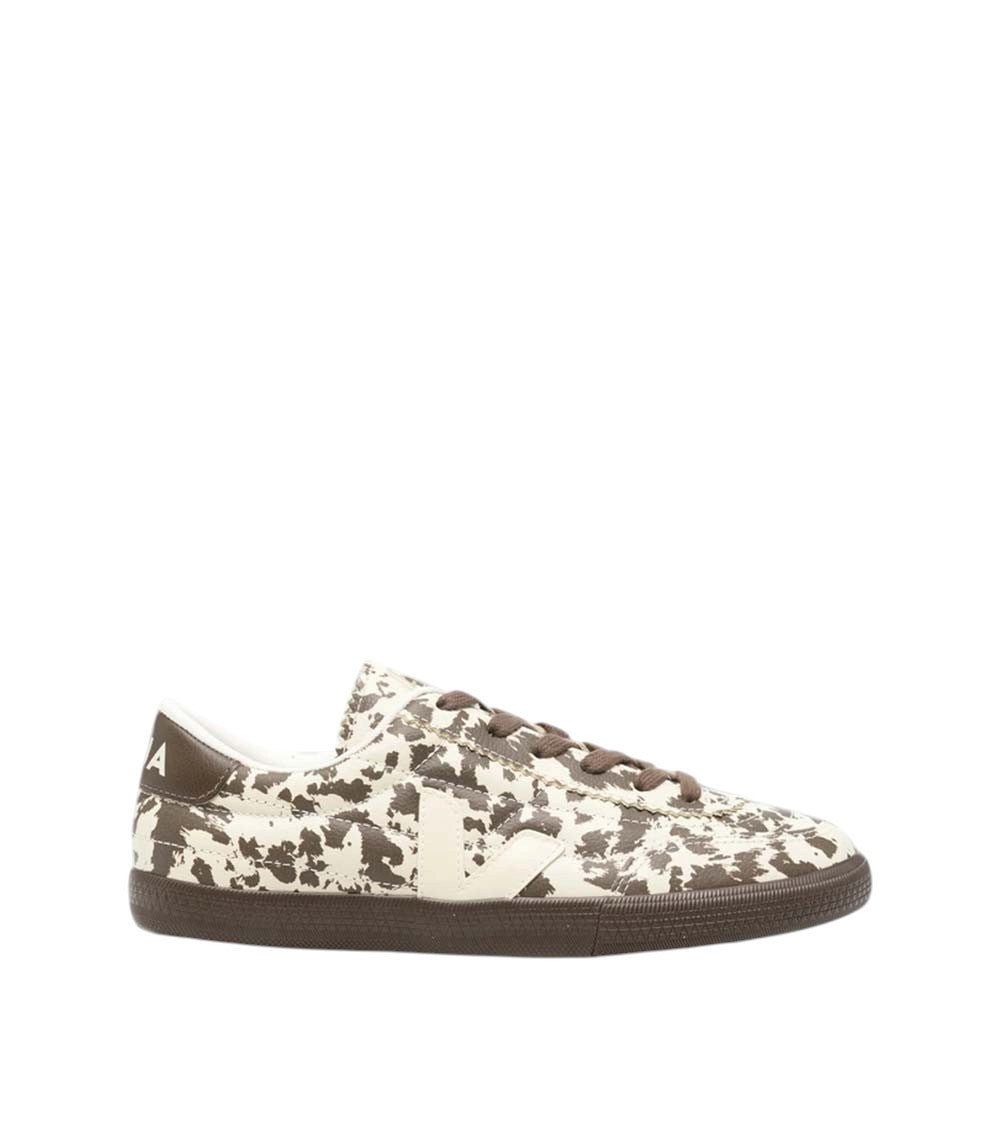 Beige Printed Sneakers 1