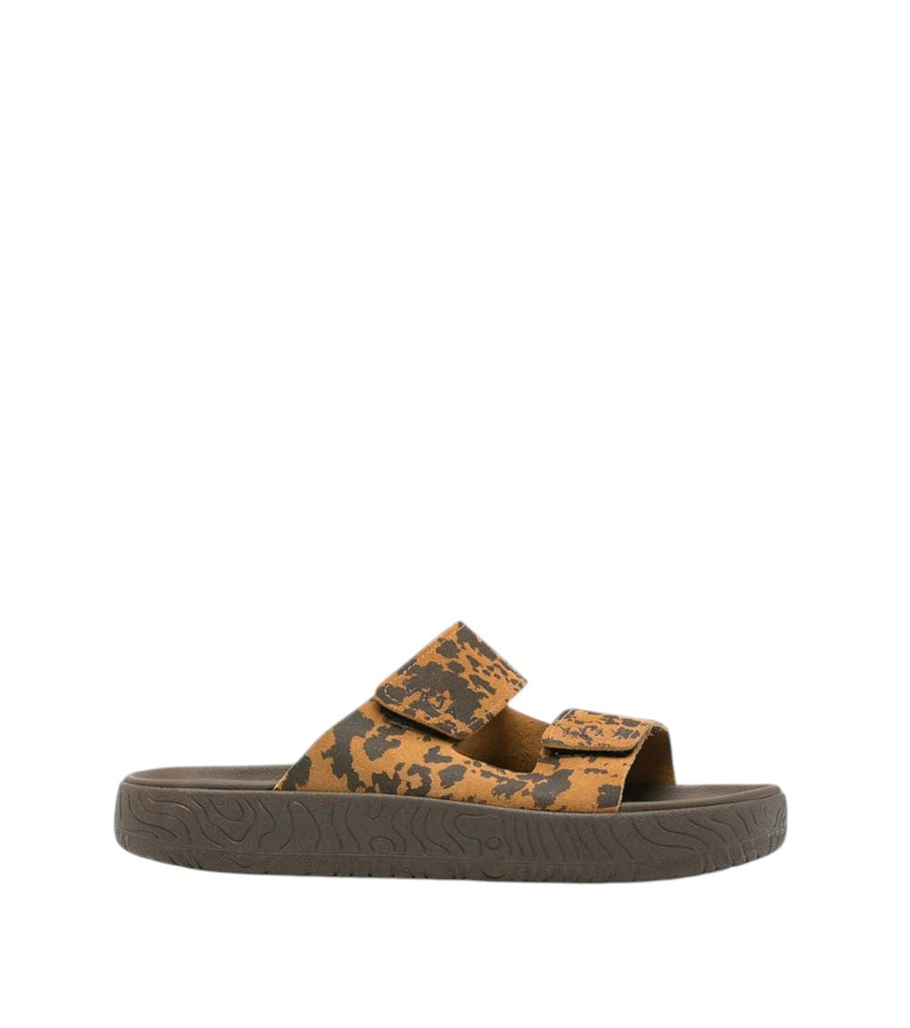 Brown Animal Print Cawil Sandals 1