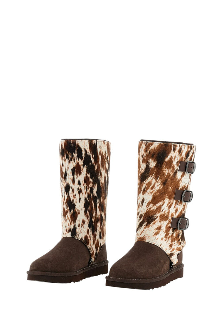 Dark Brown Printed Heritage Boots 2