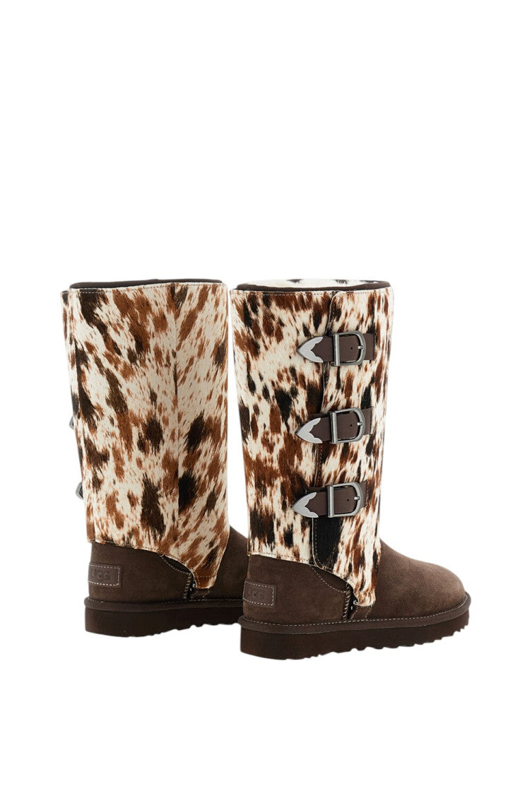 Dark Brown Printed Heritage Boots 3