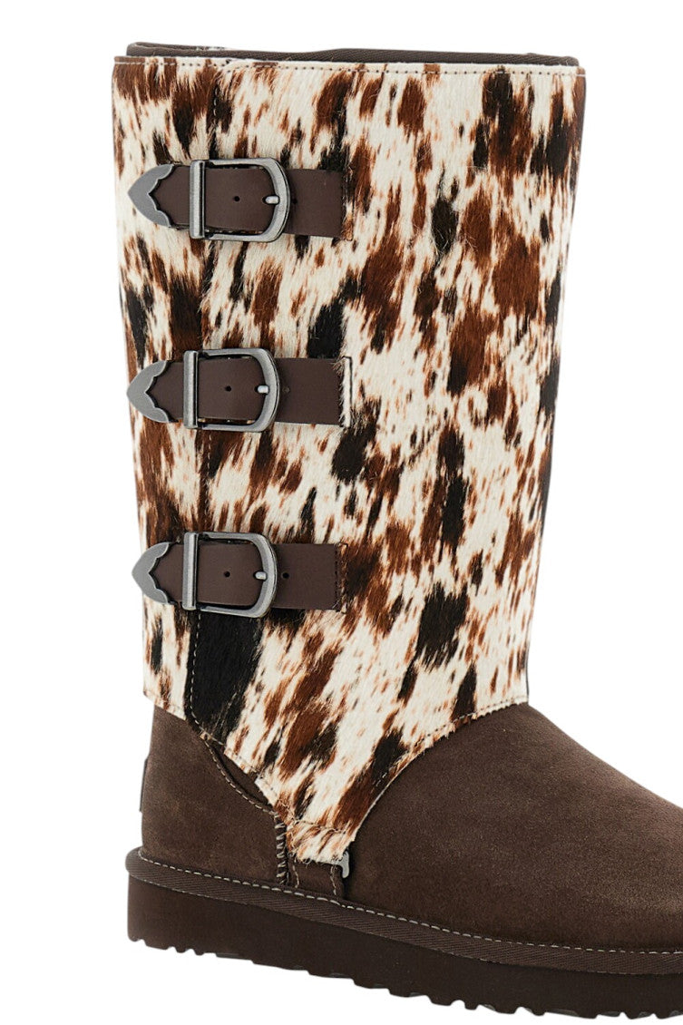 Dark Brown Printed Heritage Boots 4
