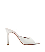 White Leather Alexa Heels 1