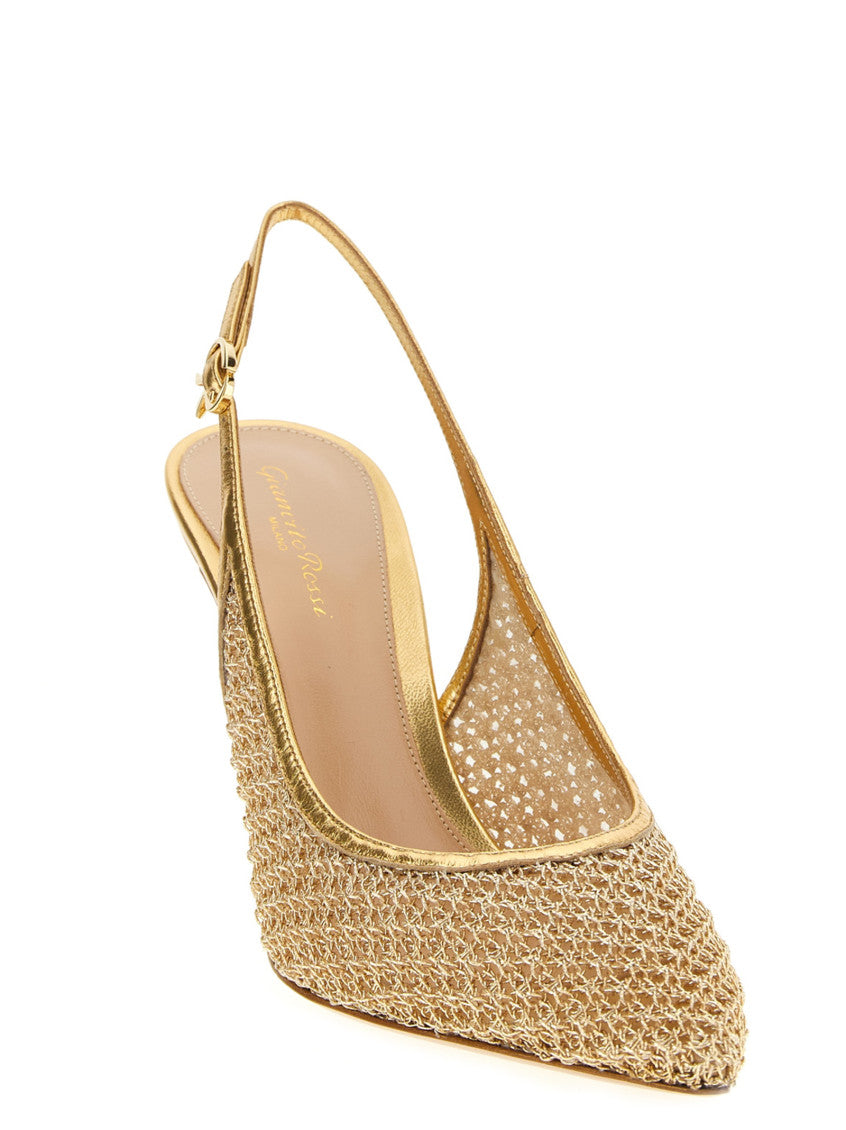 Golden Slingback Heels 2
