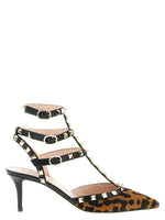 Leopard Print Rockstud Heels 1