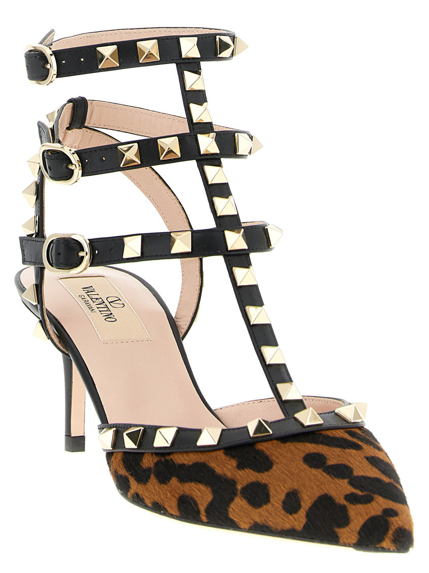 Leopard Print Rockstud Heels 2