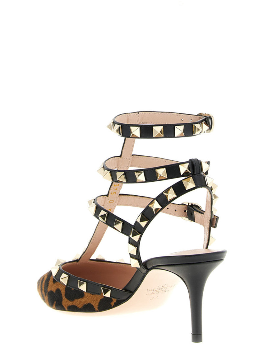 Leopard Print Rockstud Heels 3