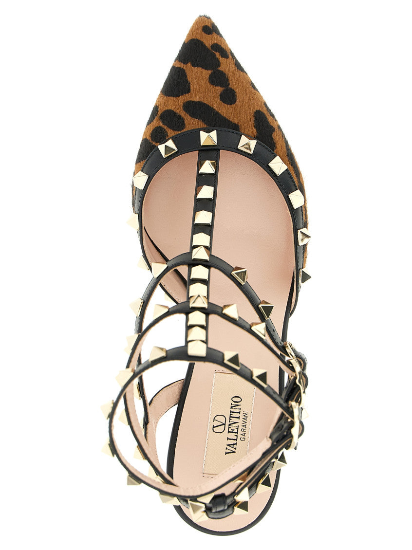 Leopard Print Rockstud Heels 4