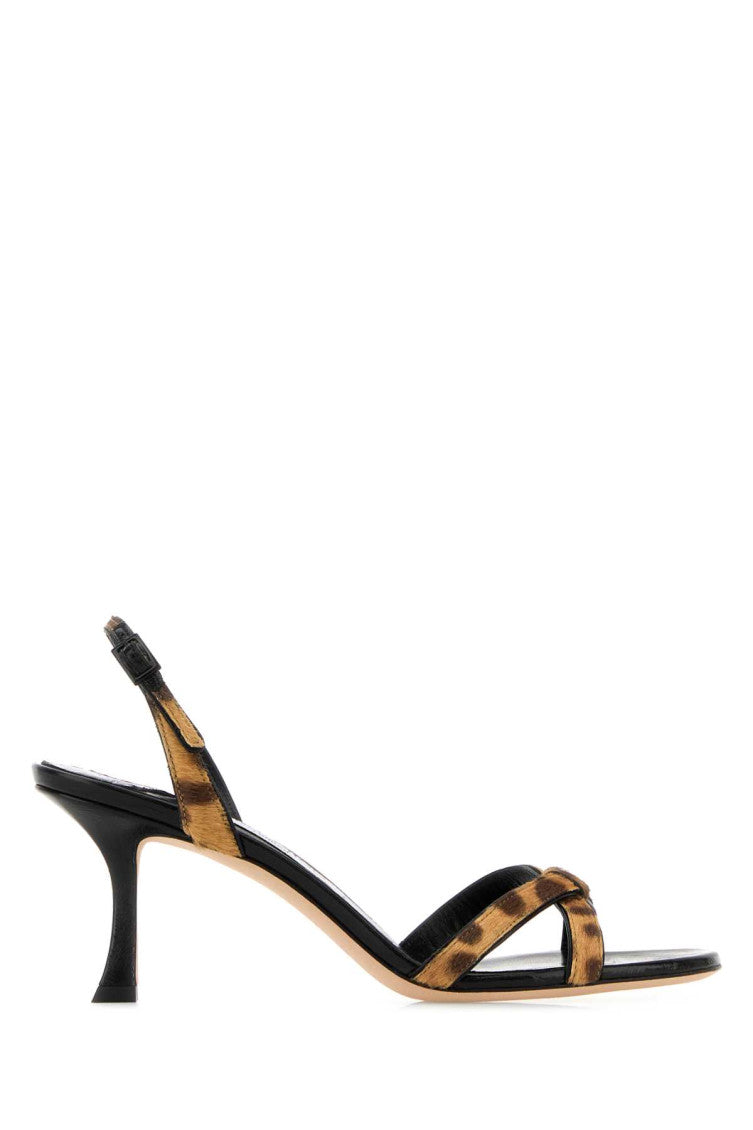 Leopard Print Open Toe Heels 1