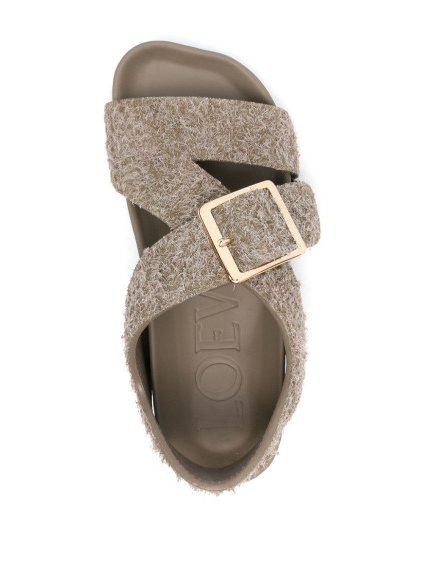 Brown Ease Leather Sandals 2