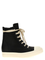 BlackWhite Lace Up Sneakers 1