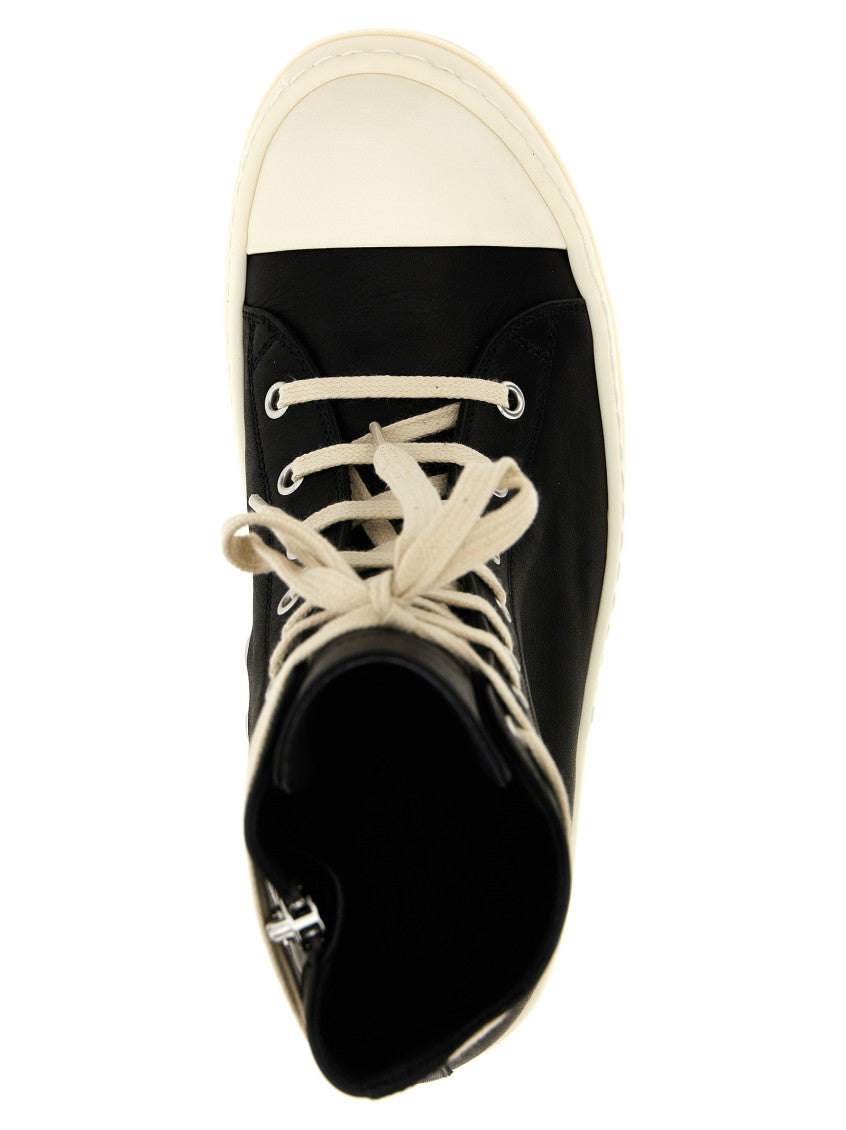 BlackWhite Lace Up Sneakers 4