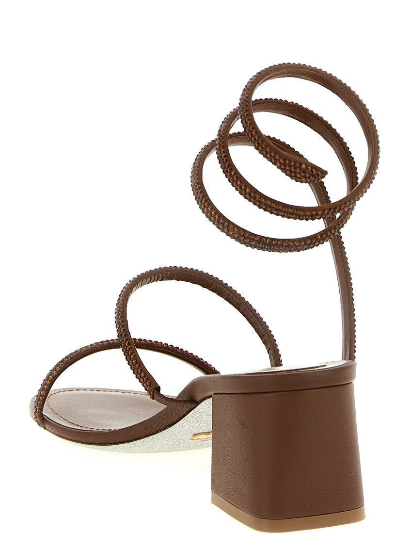 Brown Open Toe Heels 3