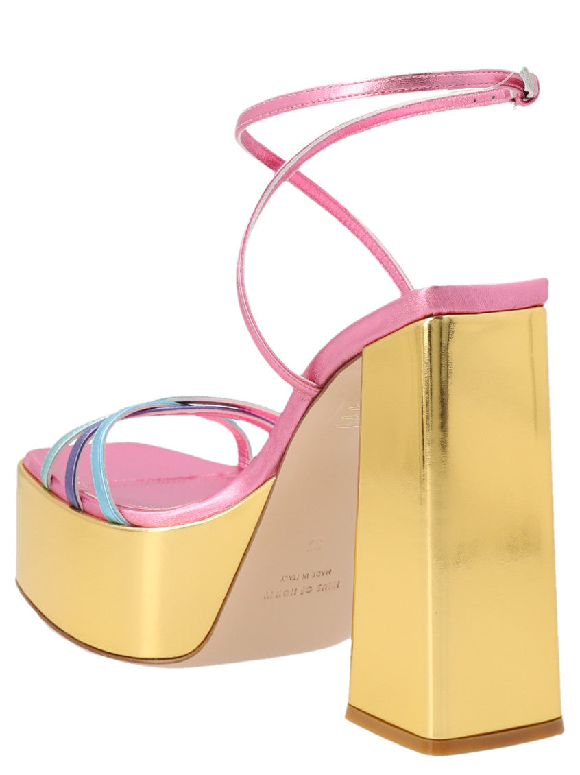 Multicolor Platform Heels 2