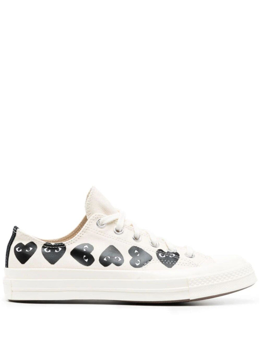 White Round Toe Sneakers 1