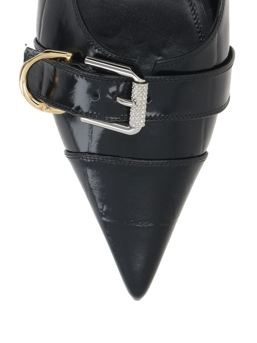 Black Leather Ballet Flats 2